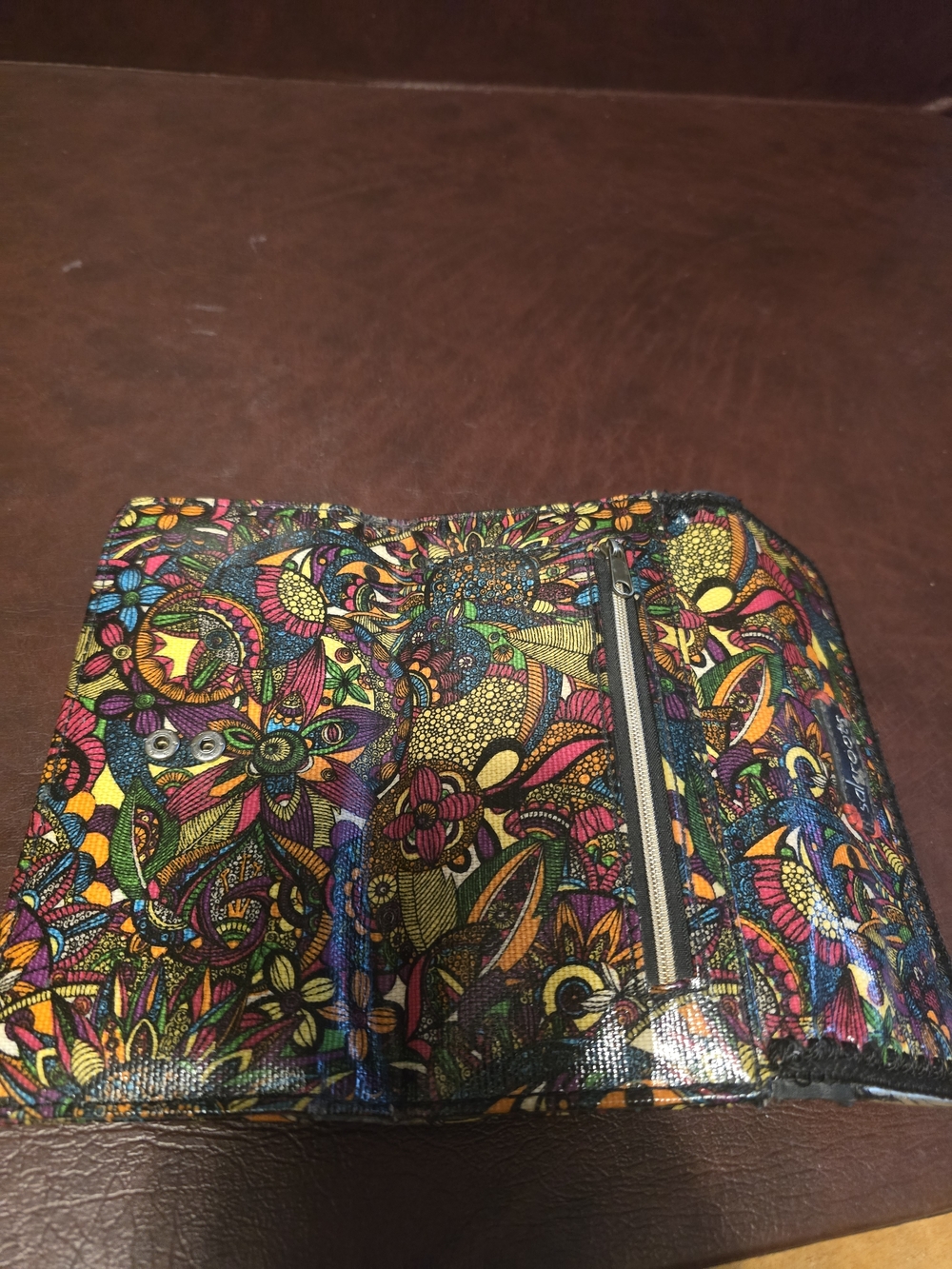 Colorful Floral Pattern Zipper Wallet